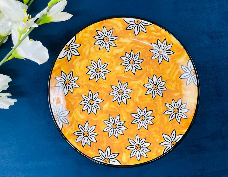 Mustard Handmade Ceramic Dinner Plate