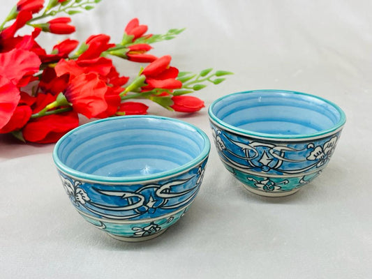 Flowers Design Handmade Ceramic Bowl