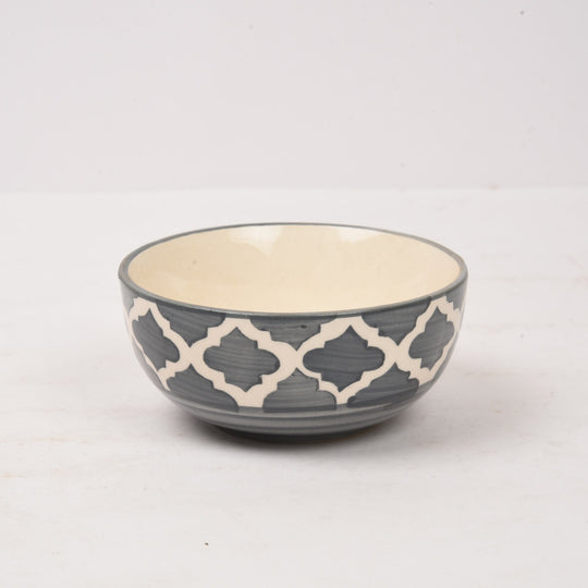 Mughal Print Ceramic Dinner Bowl Set (Set of 2)