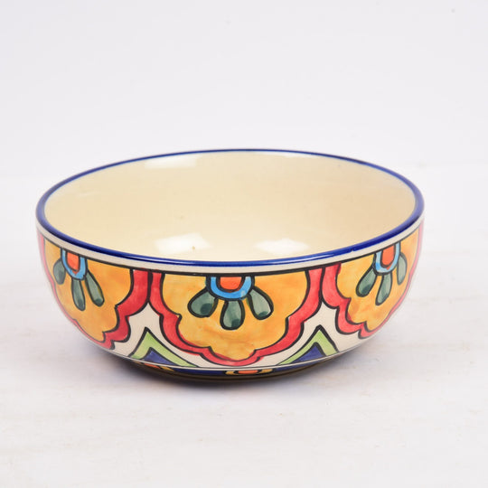 Multi Pattern Ceramic Mixing Bowls Set (Set of 4)