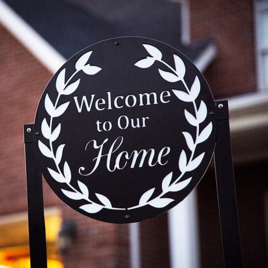 Welcome to Our Home - Wreath Metal Wall Art