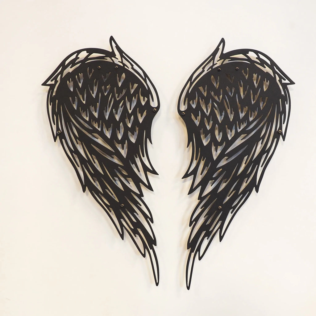 Angel Wings Metal Wall Art, Set of 2 Pieces