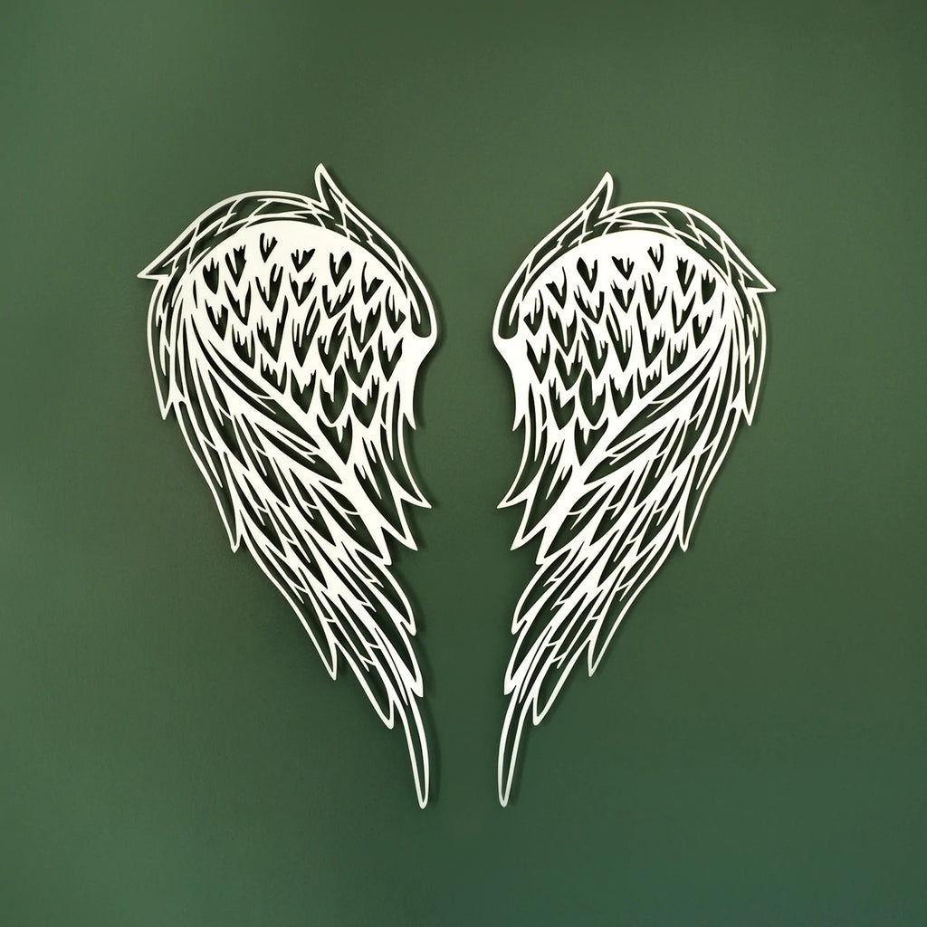 Angel Wings Metal Wall Art, Set of 2 Pieces