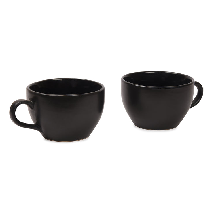 Black Ceramic Cup Set (Set of 2)
