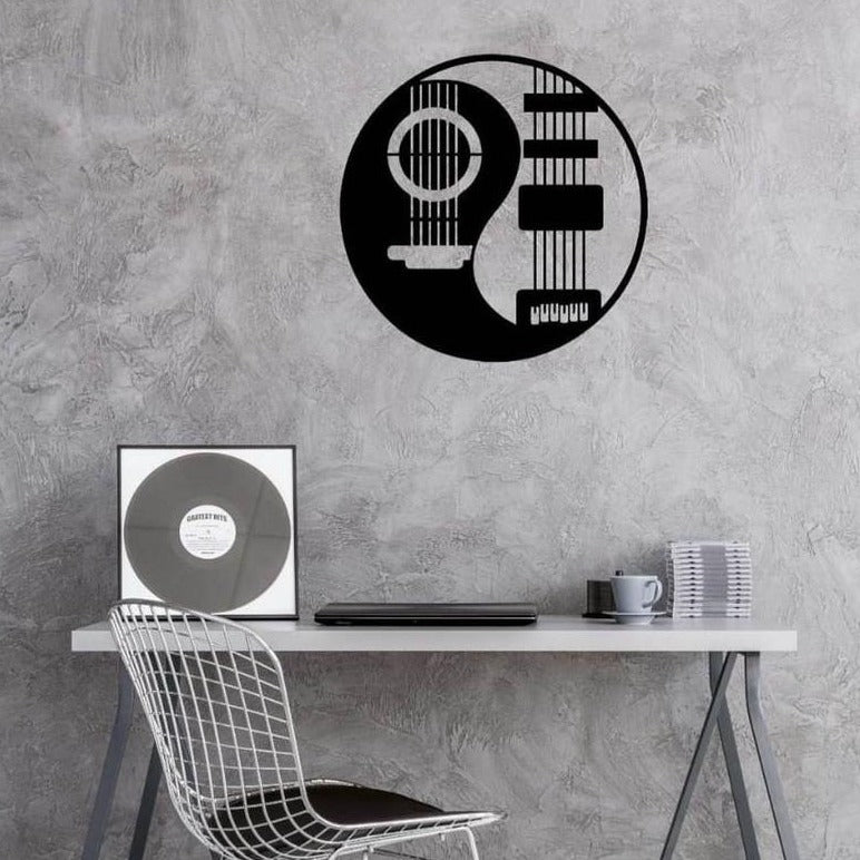 Circular Guitar Metal Wall Art