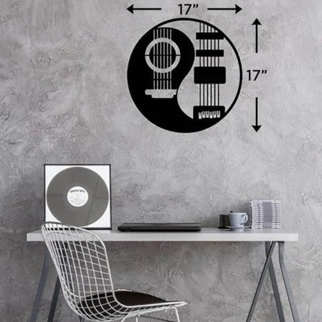 Circular Guitar Metal Wall Art