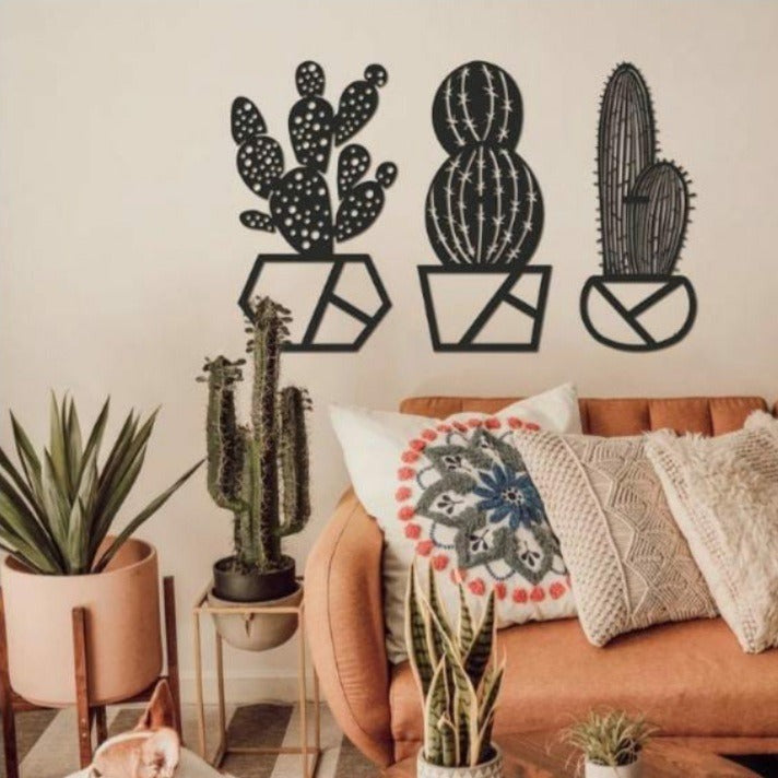 CACTUS METAL WALL ART – oliveandgray