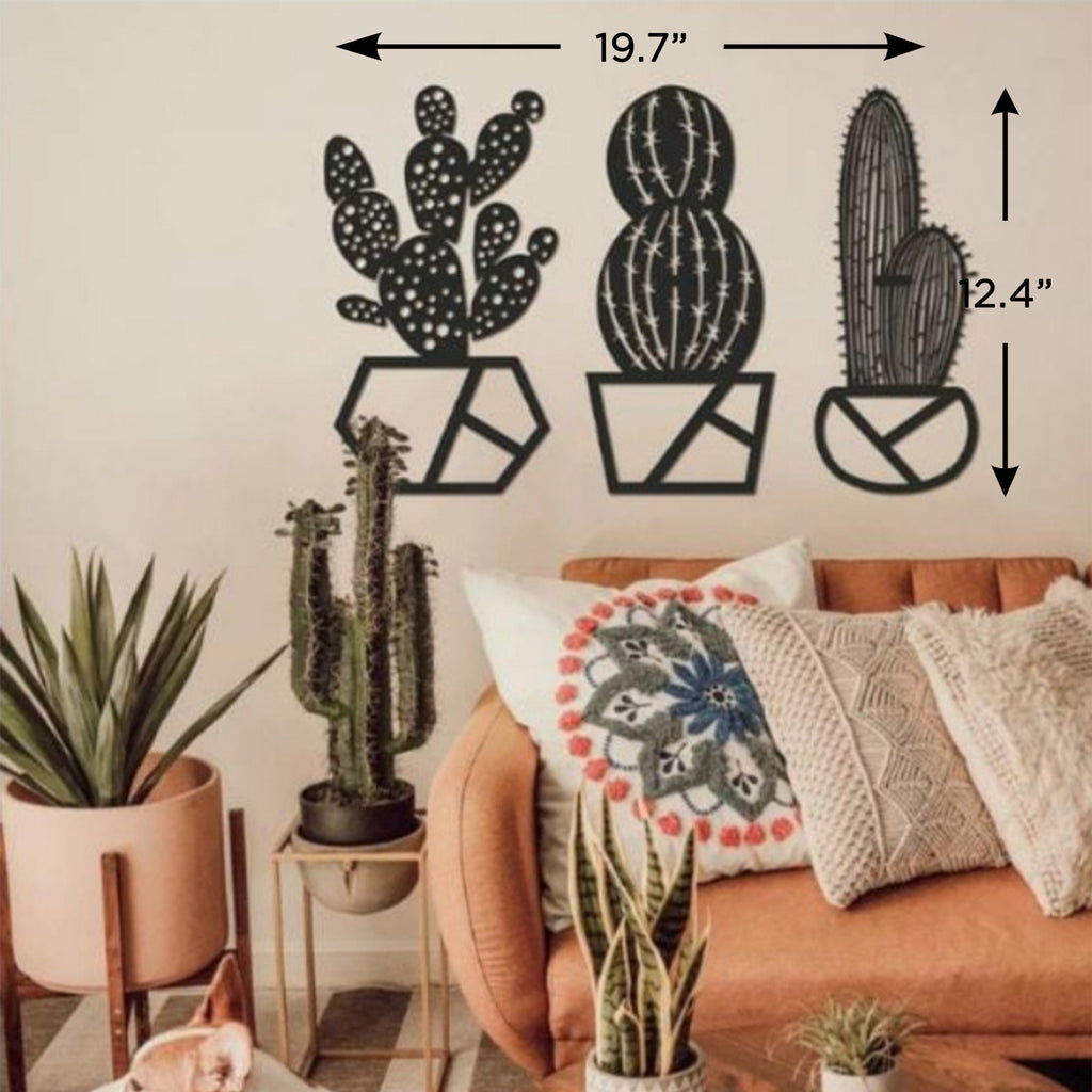 CACTUS METAL WALL ART