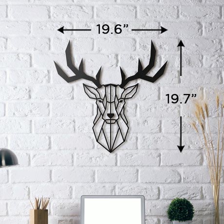 DEER HEAD Metal Wall Art