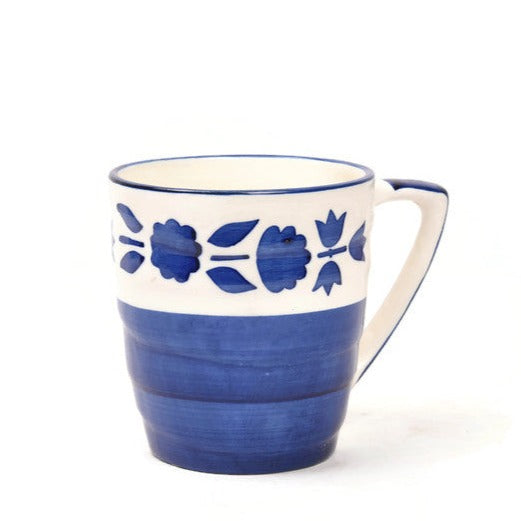 Floral Print Design Ceramic Coffee Mugs (Set of 2)