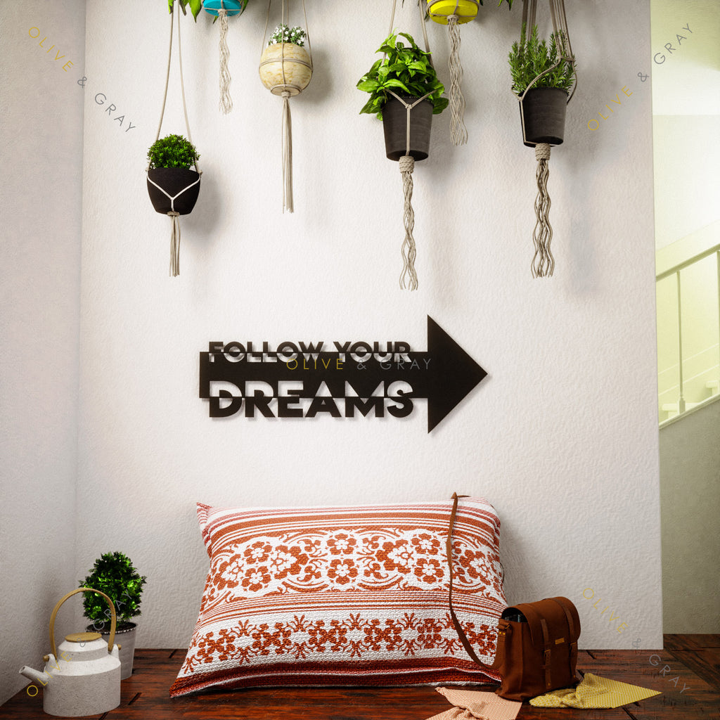 Follow Your Dreams Metal Wall Art