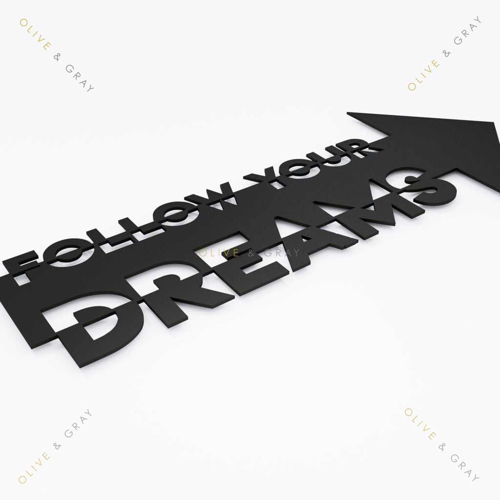 Follow Your Dreams Metal Wall Art