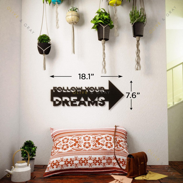 Follow Your Dreams Metal Wall Art