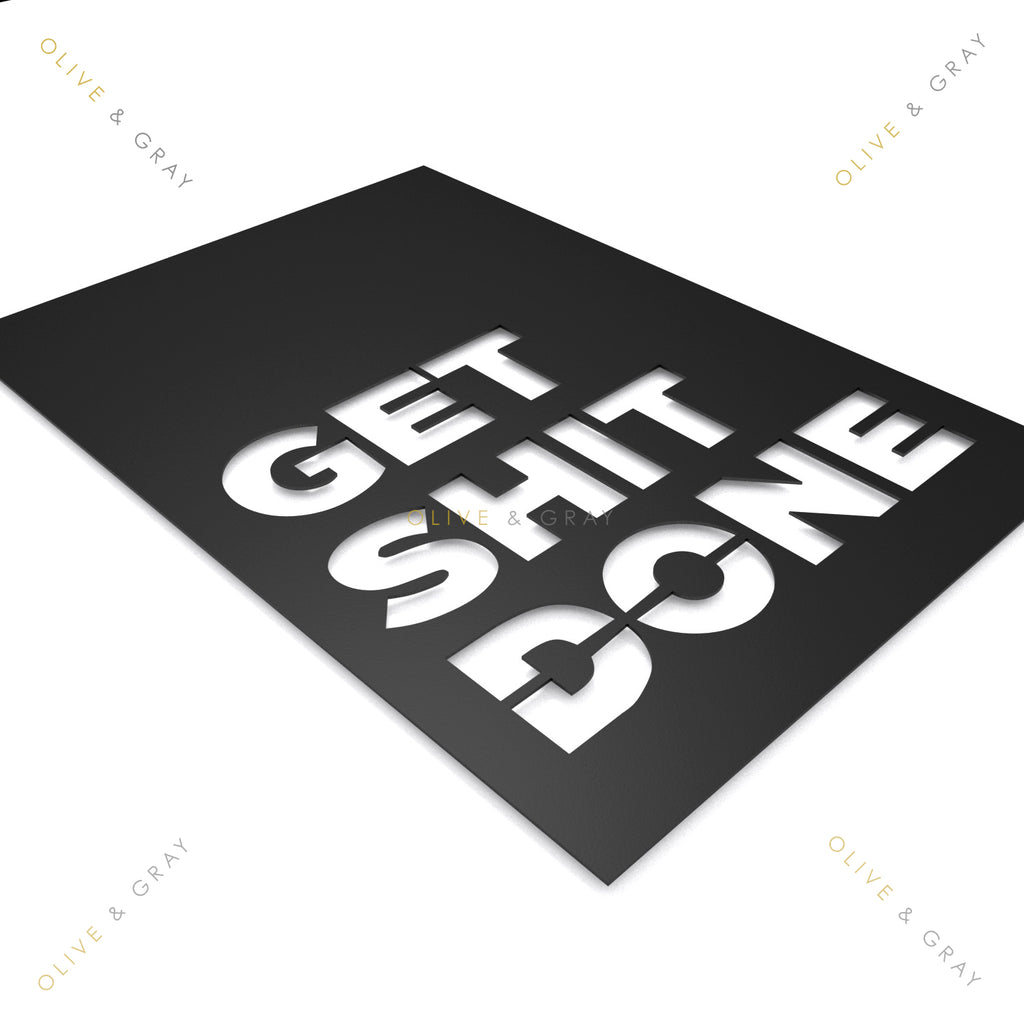 Get Shit Done Metal Wall Art