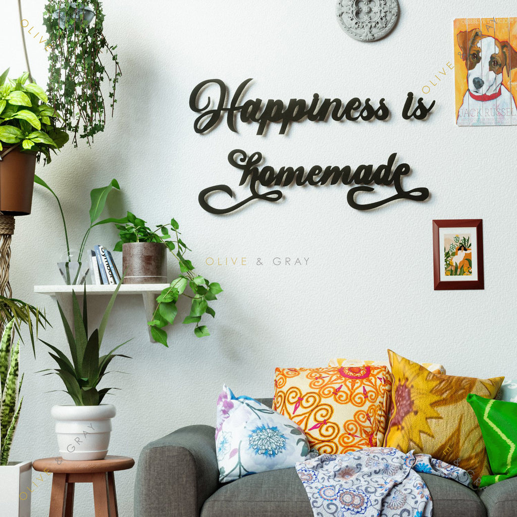 Happiness is Homemade Metal Wall Art