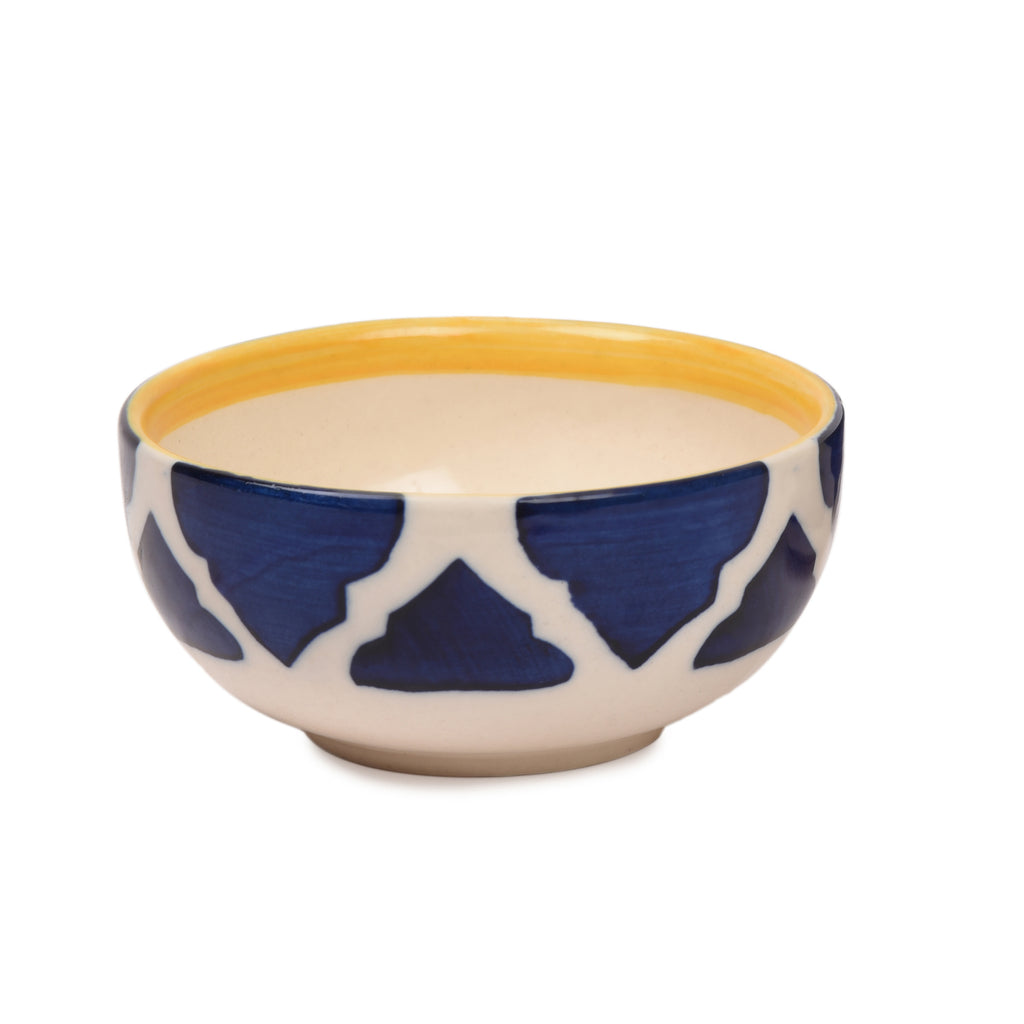 Hand-painted Moroccan Ceramic Serving Bowls (Set of 2)