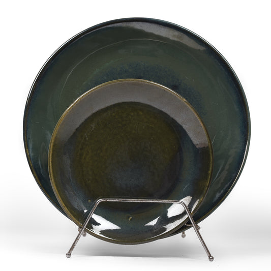 Handmade Unique Ceramic Dinner Plates (Set of 2)