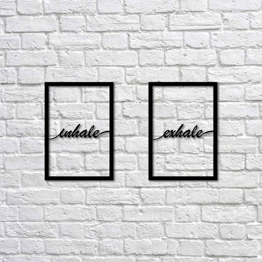 Metal Wall Art - Inhale, Exhale Metal Poster Set