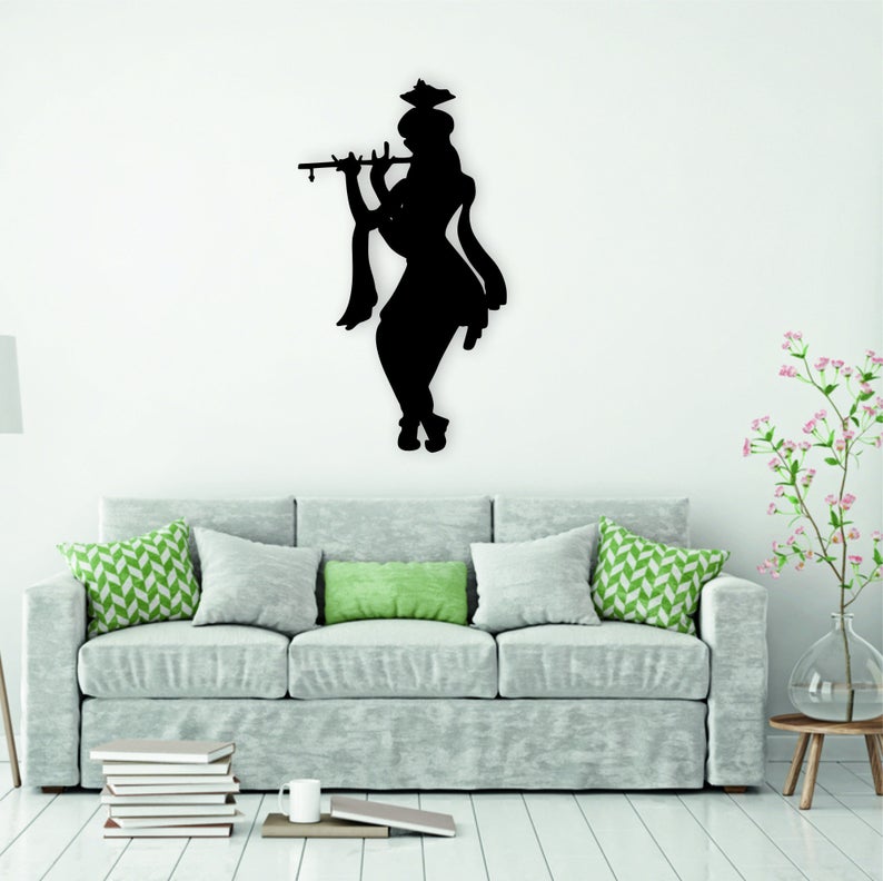 Lord Krishna Metal Wall Art