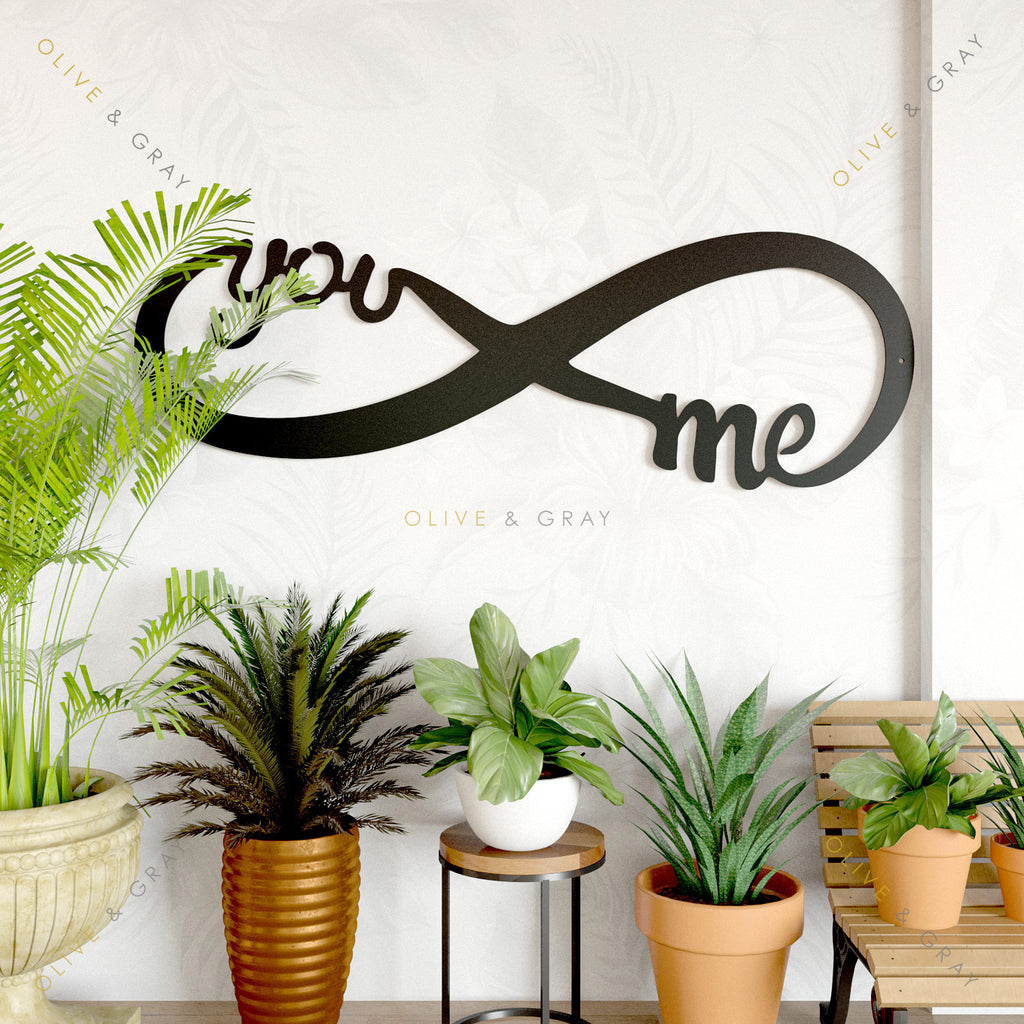 Infinity You & Me Metal Wall Art