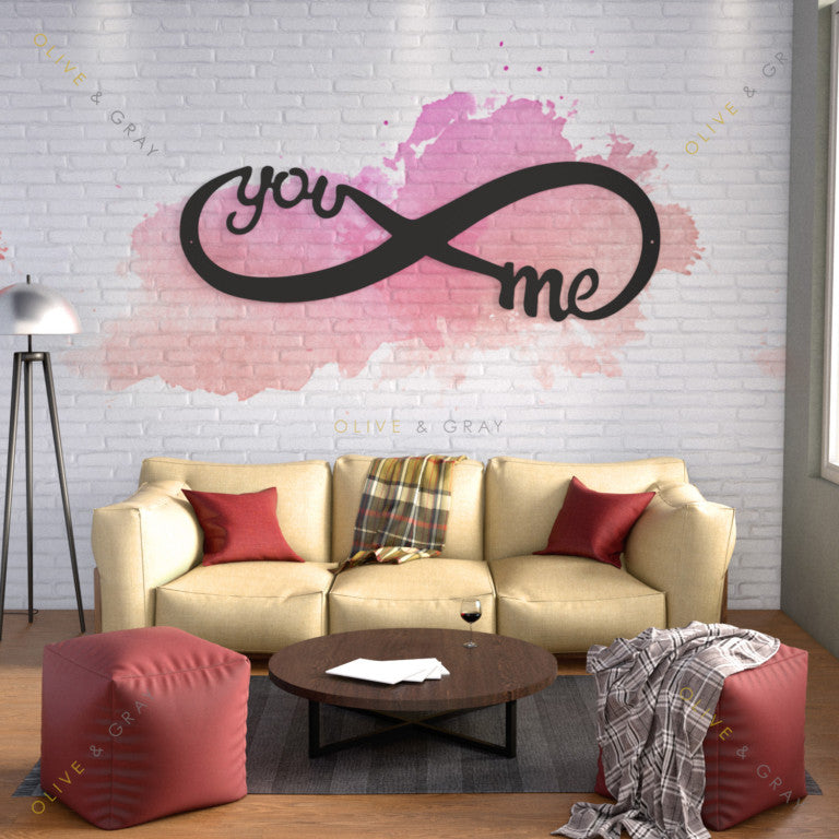 Infinity You & Me Metal Wall Art