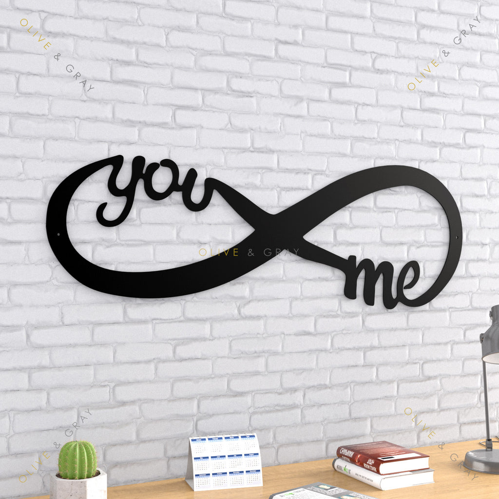 Infinity You & Me Metal Wall Art