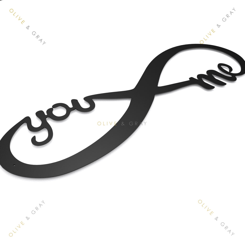 Infinity You & Me Metal Wall Art