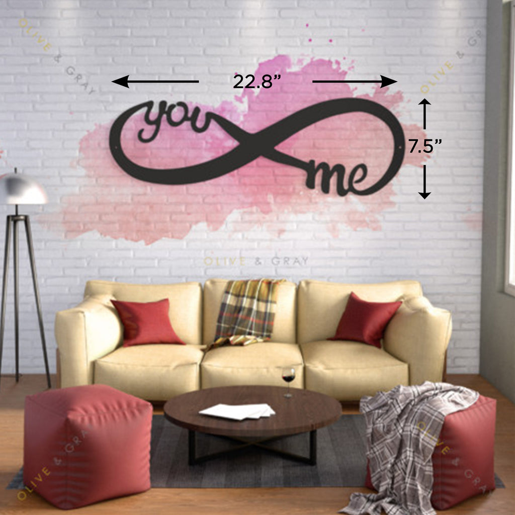 Infinity You & Me Metal Wall Art