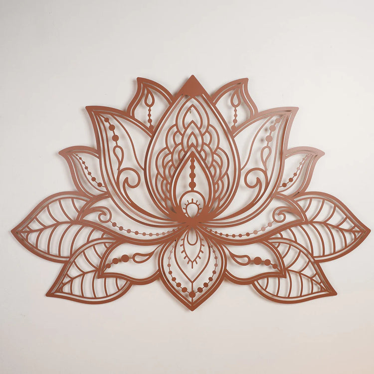3D Lotus Mandala Metal Wall Art