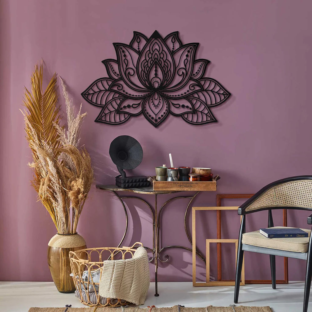 3D Lotus Mandala Metal Wall Art