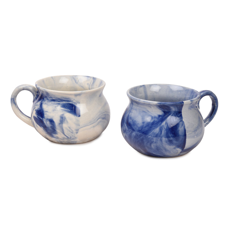 Marble Design Ceramic Mugs (Set of 2)