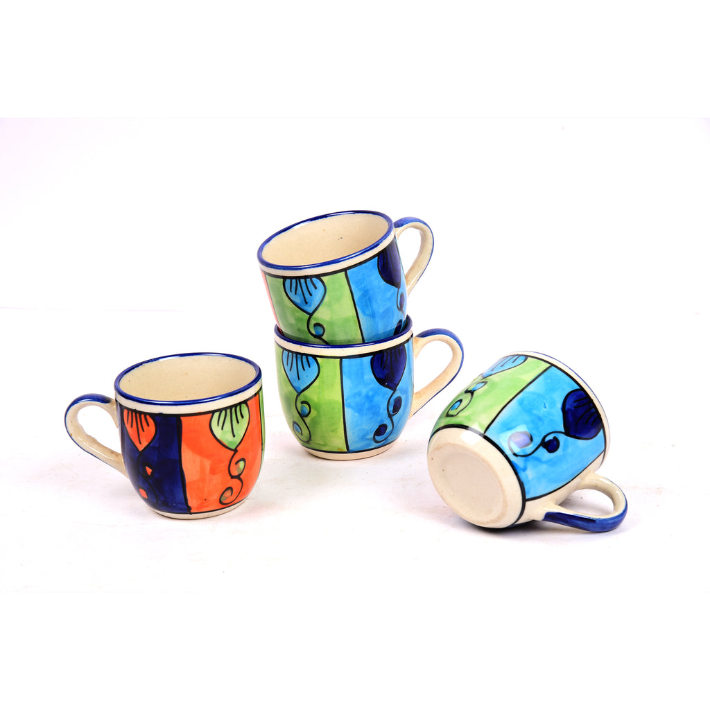 Multicolor Ceramic Tea Pot Set