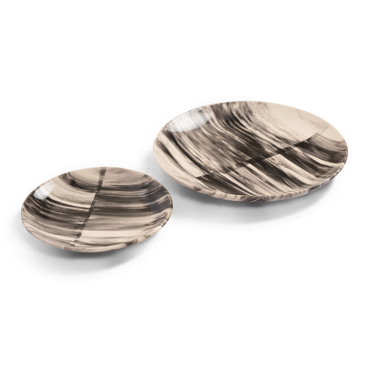 Marble Design Ceramic Dinner Plates (Set of 2)