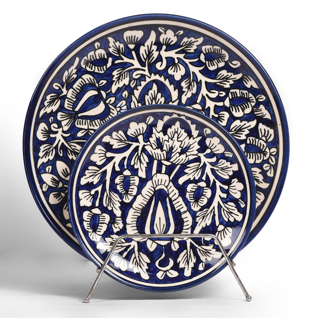 Mughal Print Ceramic Dinner Plates (Set of 2)