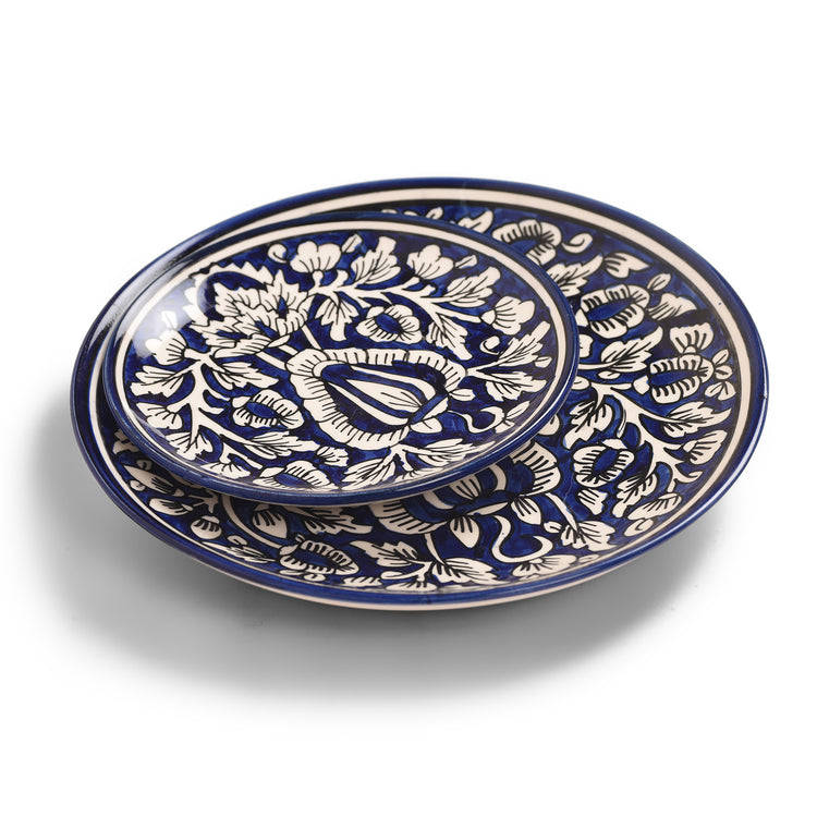 Mughal Print Ceramic Dinner Plates (Set of 2)