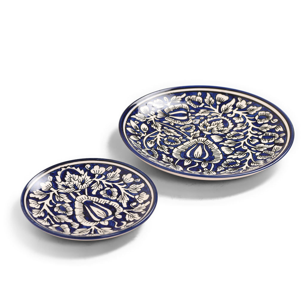 Mughal Print Ceramic Dinner Plates (Set of 2)