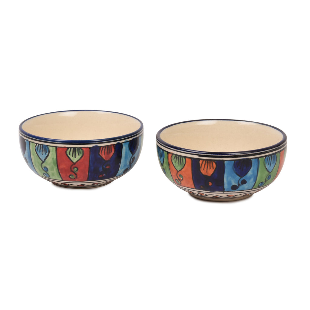 Multicolor Printed Serving Bowls (Set of 2)