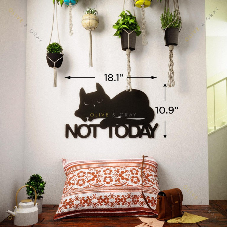 Not Today Metal Wall Art