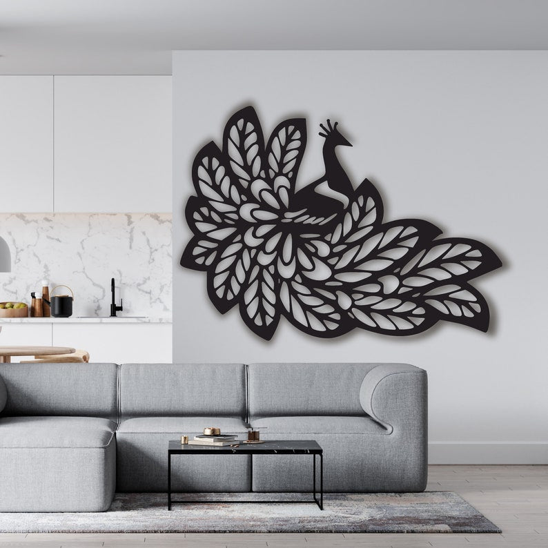 Peacock wall art