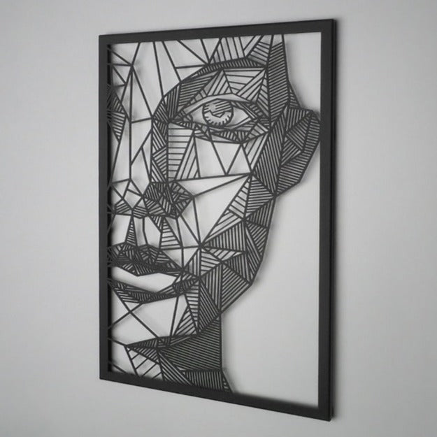 Woman Face Metal Wall Art