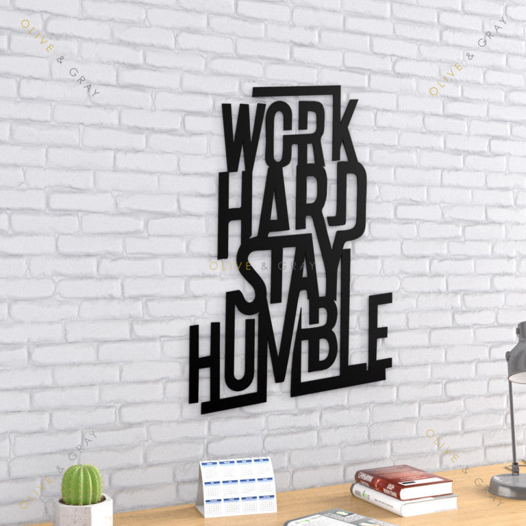 Work Hard Stay Humble Metal Wall Art