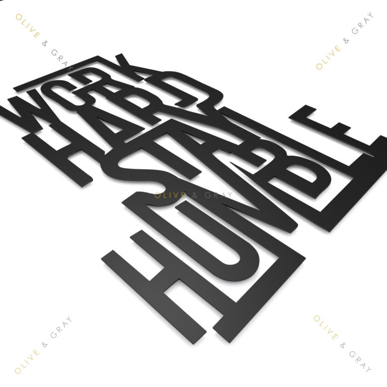 Work Hard Stay Humble Metal Wall Art