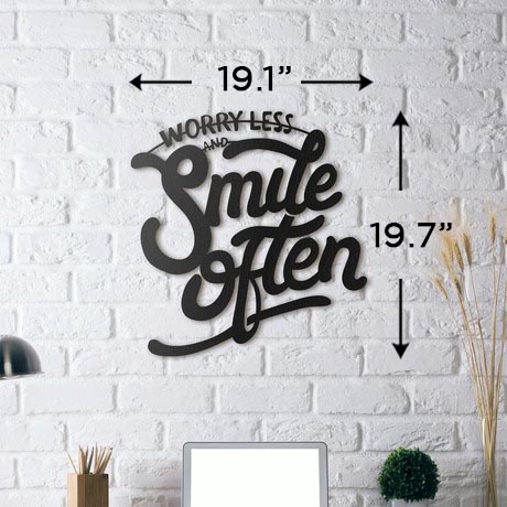 SMILE OFTEN Metal Wall Art